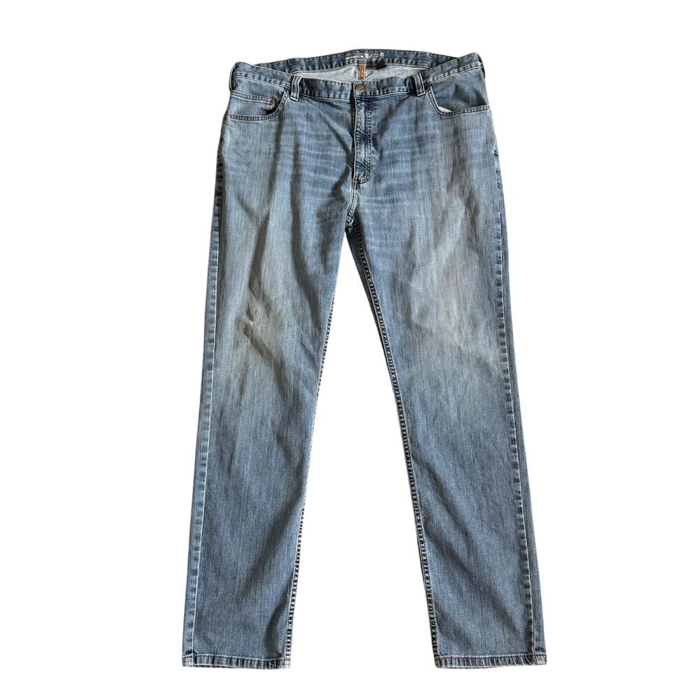 Carhartt Jeans Mens 42x34 Blue Rugged Flex Relaxed Fit Low Rise Tapered BD4960-M